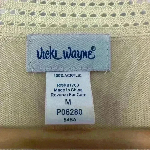 Vicki Wayne Woman’s Open Front Aztec Sweater Cardigan Medium - Picture 2 of 4